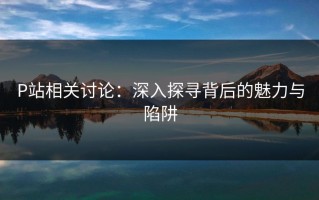 P站相关讨论：深入探寻背后的魅力与陷阱