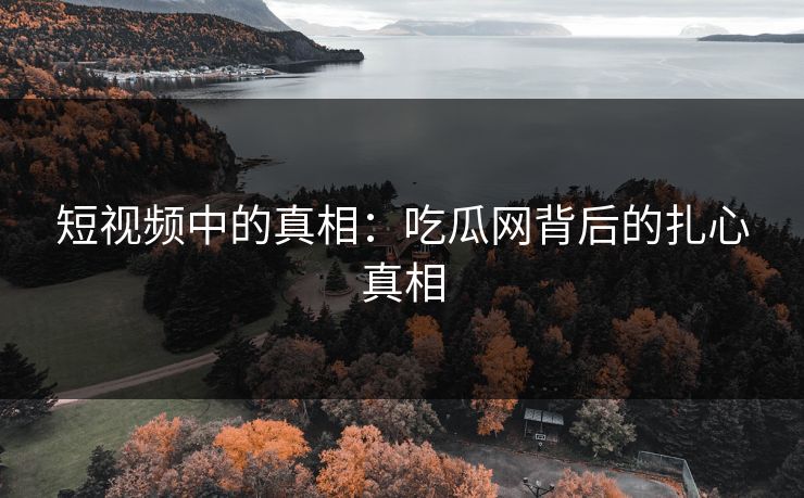 短视频中的真相：吃瓜网背后的扎心真相-第1张图片-p站搬运工影视库 - p站助手短剧集