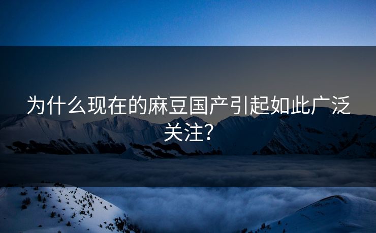 为什么现在的麻豆国产引起如此广泛关注？-第1张图片-p站搬运工影视库 - p站助手短剧集
